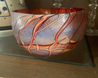UNIQUE MURANO GLASS ART BOWL    SUPER LIGHT WEIGHT - 