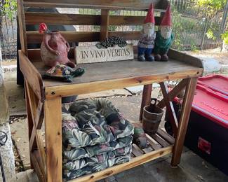 acacia wood garden planting center very heavy but well made