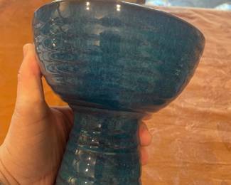 HARDING BLACK    PEDESTAL BOWL   