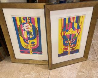 CLETUS- RARE SET LIMITED SIGNED -NUMBERED  ONLY 40 OR SO MADE  - CUSTOM FRAMED  BY KURT YOUNBLOOD   FABULOUS FIND FOR A CLETUS COLLECTOR 