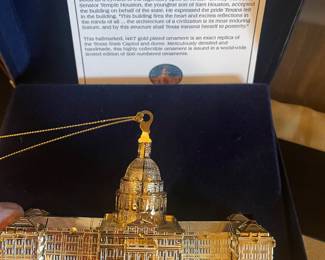  TEXAS STATE CAPITAL  ORNAMENTS - HAVE MANY YEARS INCLUDING THIS LIMITED ONE  