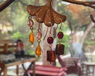 MURANO GLASS BEAD EARRINGS 