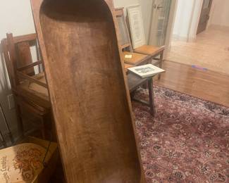 huge vintage dough bowl     over 4 ft 
