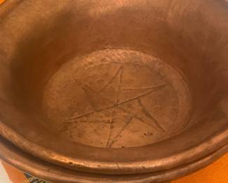 antique copper bowls  have 2 