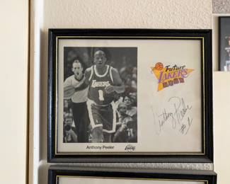 Laker Anthony Peeler Photo - Autographed