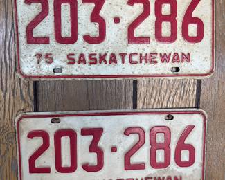1975 Saskatchewan Matching Plates