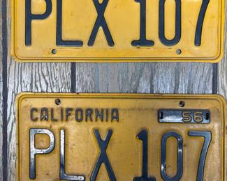 1956 California Matching Plates