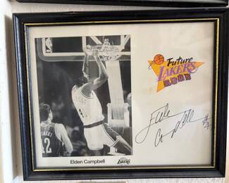 Laker Elden Campbell Photo - Autographed