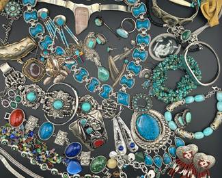 MASSIVE Jewelry Collection: Silver, 925, Navajo, Mexico, Turquoise, Southwestern.