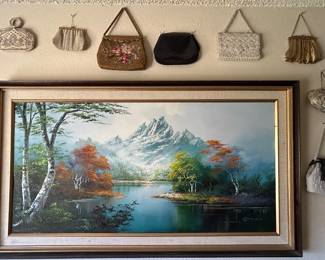 Vintage Metal Purses and Artwork