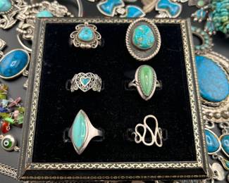 MASSIVE Jewelry Collection: Silver, 925, Navajo, Mexico, Turquoise, Southwestern.