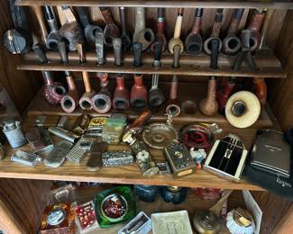 Vintage Pipe and Lighter Collection