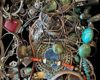 MASSIVE Jewelry Collection: Silver, 925, Navajo, Mexico, Turquoise, Southwestern.