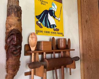 Misc Wooden Vintage Kitchen Items