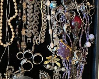 MASSIVE Jewelry Collection: Silver, 925, Sterling, Charms
