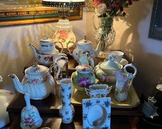 Vintage Lamp and China