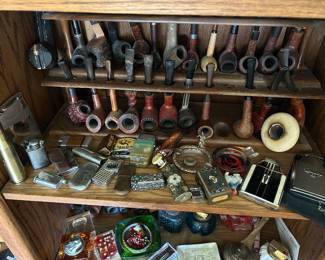 Vintage Pipe and Lighter Collection