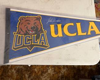 UCLA Pennant - John Wooden Autograph