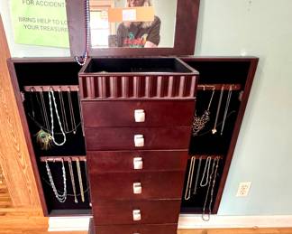 Jewelry Armoire & Some Jewelry