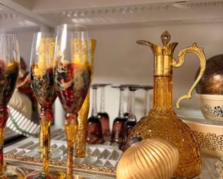 Hade painted glass and Blenko