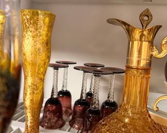 Air Twist Blenko wine glasses 