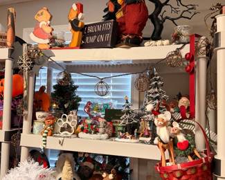 Christmas decor by Lenox and Christmas Village 
