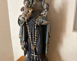 Antique Mexican santos, 28 1/2"