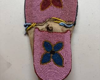 Miniature vintage beaded cradle board