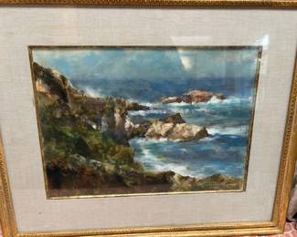 Ramon Kelly 'Point Lobos, California' pastel, Provenance Lido Galleries, Scottsdale