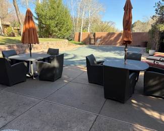 Brown Jordan patio tables and chairs
