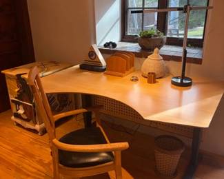 Jesper electronic standing desk and handcrafted desk chair