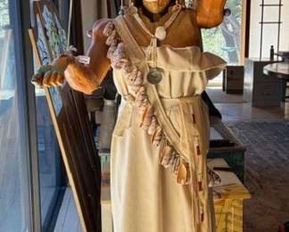 Armond Lara Pueblo dancer marionette, Untitled, 64"