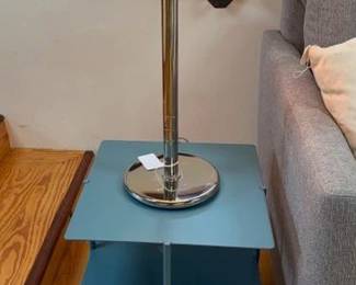 Umbra 'Shift' table by Jonah Takagi, Robert Abbey Ovo chrome base table lamp