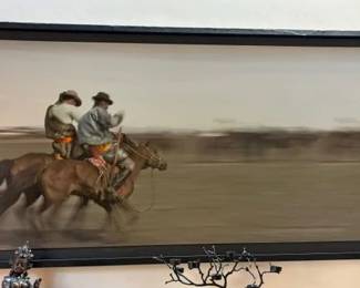 Maritza Wild Chateau 'Two Riders, Karadorum, Mongolia' 2007 archival pigmented print from a digital photograph, 40" x 87"