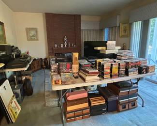 Huge selection of opera dvd's, cassettes and cd's.