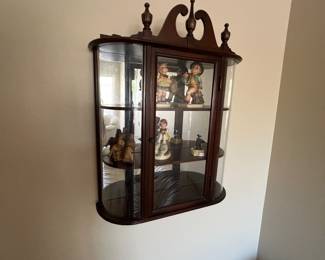 Hanging glass front wall curio cabinet… $60