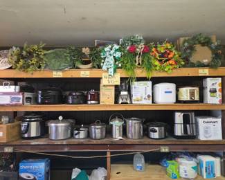 Kitchen appliances + wreaths