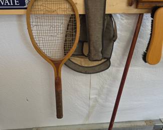 vintage wooden tennis racquet