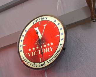 Victory clock produced by Collectable Sign and Clock