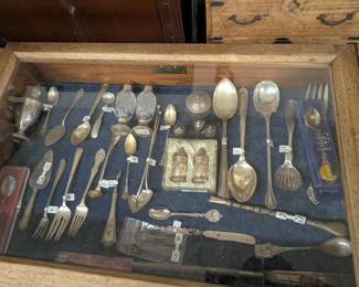 Assortment of Sterling Flatware/Salt Pepper Shakers