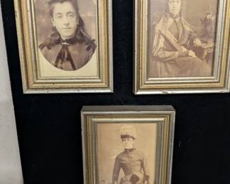 Vintage Framed Photos on Velvet