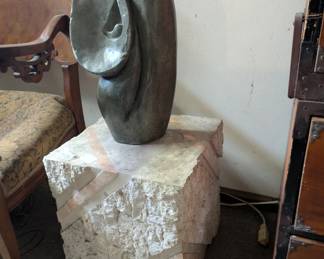 Vintage MCM Hand Carved Shona Stone Sculpture