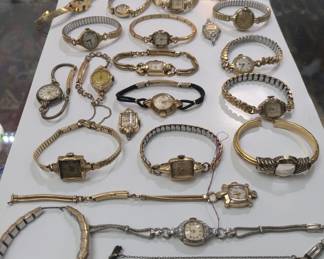 Assorted 10kt, 12kt, & 14kt Gold Filled Lady's Watches NOT WORKING!(all as found)