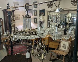 Three Vintage Crystal Chandeliers