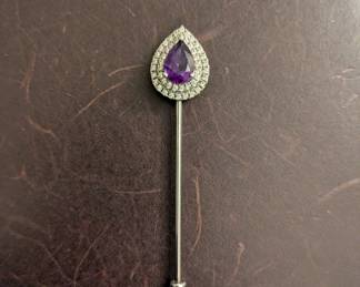 Amethyst/ Stick Pin