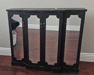 mirror and black storage