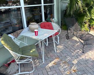 Wrought iron patio set