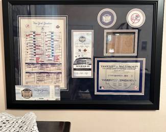 Yankee framed collectible 