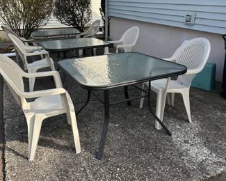 3 small outdoor tables 