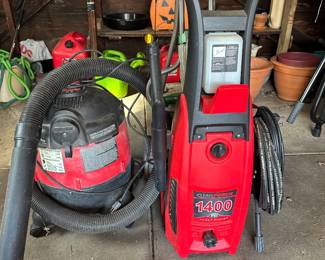 Power washer and shop vac